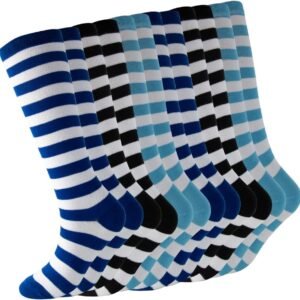 Children's striped cotton mid-calf socks
