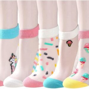 Girls' transparent lace stockings