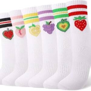 6-pack girls' sports cotton socks