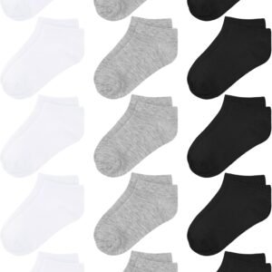 Children's low-cut athletic ankle socks with padding