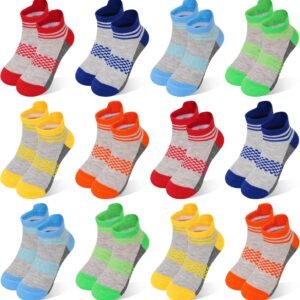 12-pack boys' low-cut ankle socks